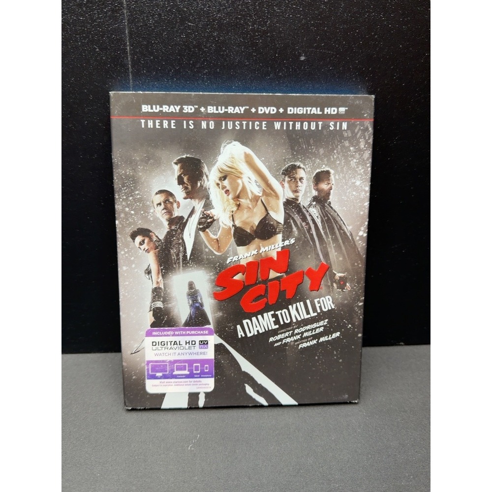 Sin City A Dame to Kill For Blu-ray 3D Blu-ray DVD Slipcover 3 Disc